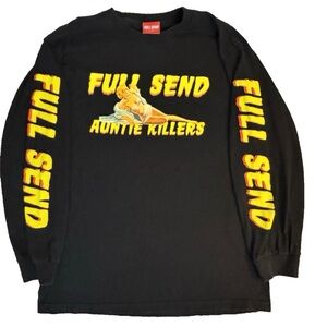 Nelk Boys Full Send Auntie Killers Long Sleeve Shirt Mens‎ L Graphic Tee